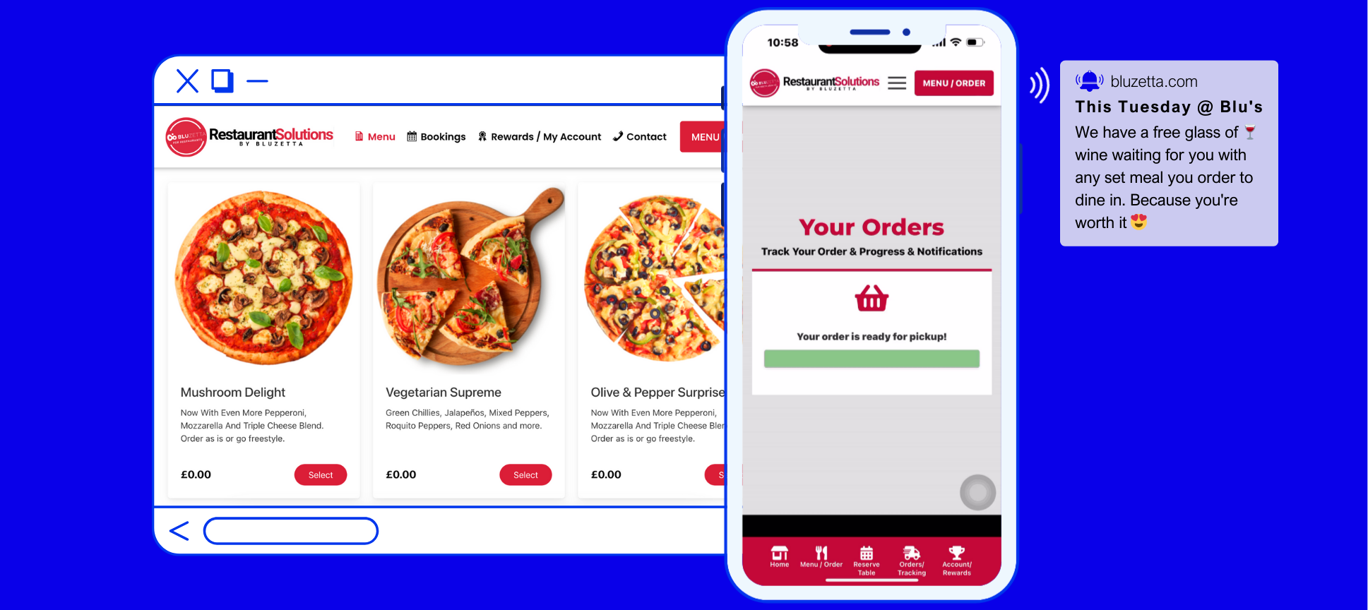 Orbit Web App for restaurants and venues
