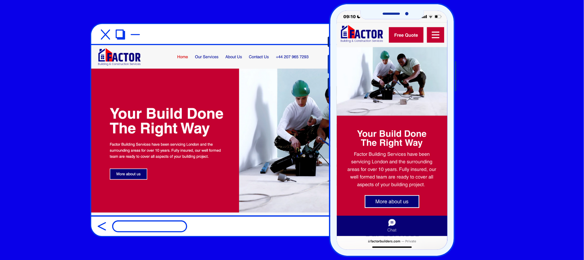 Orbit Web App for small business website and app